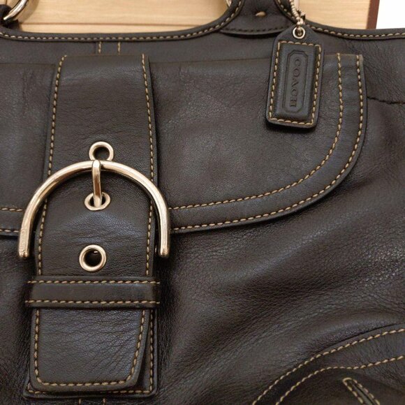 COACH Soho leather shoulder bag in black - Picture 3 of 8